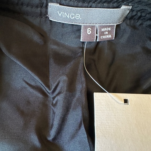 *VINCE* Black Tweed Long Sleeve Front Clasp Jacket Size 6 NWT - Picture 5 of 9